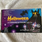 Halloween Lights Purple 100 Count, Indoor Outdoor, Black Wire, LED, New Open Box