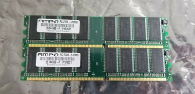 Wintec AMPO 1GB DDR (2x512MB) PC 2700 RAM 184 Pin Non-ECC