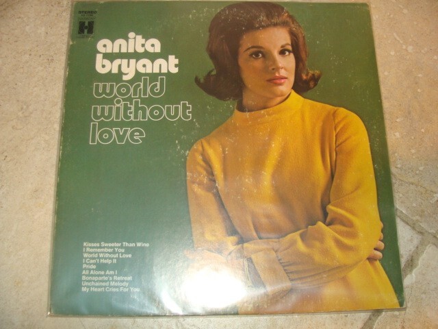 VINYL RECORD LP ANITA BRYANT WORLD WITHOUT LOVE HARMONY HS 11395
