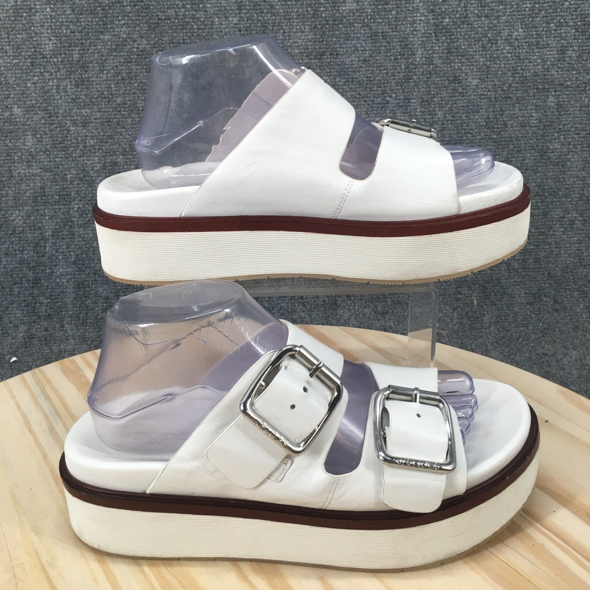 J Slides Sandals Womens 9M Bowie Platform Slide White Slip On