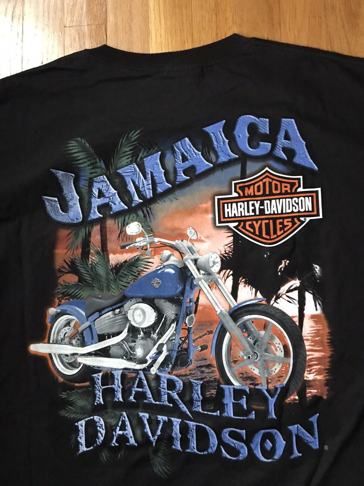 Vintage Jamaica Harley Davidson tee! sz 2XL. - Depop