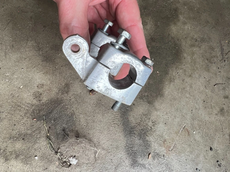 1981 81 Honda PA50II PA 50 PA50 Handlebars Handle Bar Clamps  - Image 4 of 4