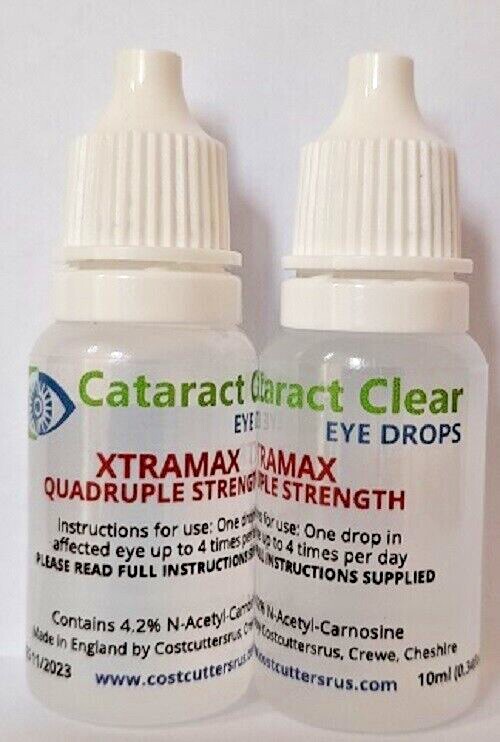 Superb, strong & proven cataract eye drops with 2 or 4.2 NAcetyl