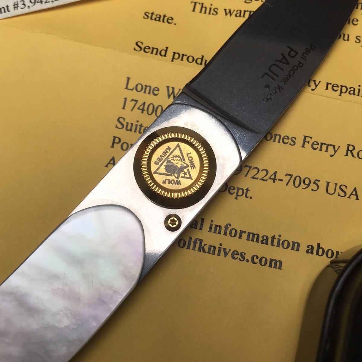 LONE WOLF NO.1 OF 250 LIMITED EDITION 15500 PAUL POCKET KNIFE