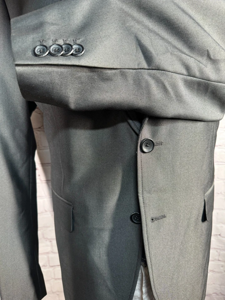 AMERICAN RAG 男式灰色 X-SLIM Fit 2 纽扣运动外套夹克尺寸 44R — 第 4/4 张图片