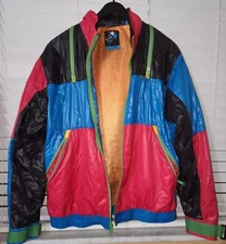 Subscript Windbreaker Jacket Color Block Parachute VINTAGE Small XL