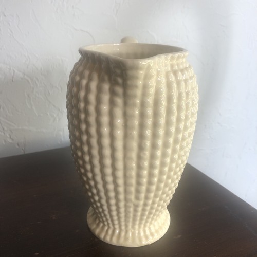 Antique HOBNAIL Maruhon Ware Cream Hue of Yellow 32 oz TEA POT No Lid Japan - Picture 3 of 8