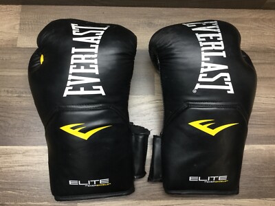 EVERLAST Elite Pro Style Training Gloves Black 16 oz With
