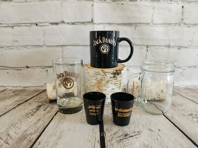 Jack Daniels Old No. 7 | Lot of 5 | Mug | Glass | Shot Glass Set