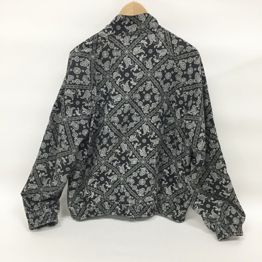 Supreme Bandana Track Jacket Black Size M All-Over Pattern Supreme Bandana Track Jacket Black Size M All-Over Pattern