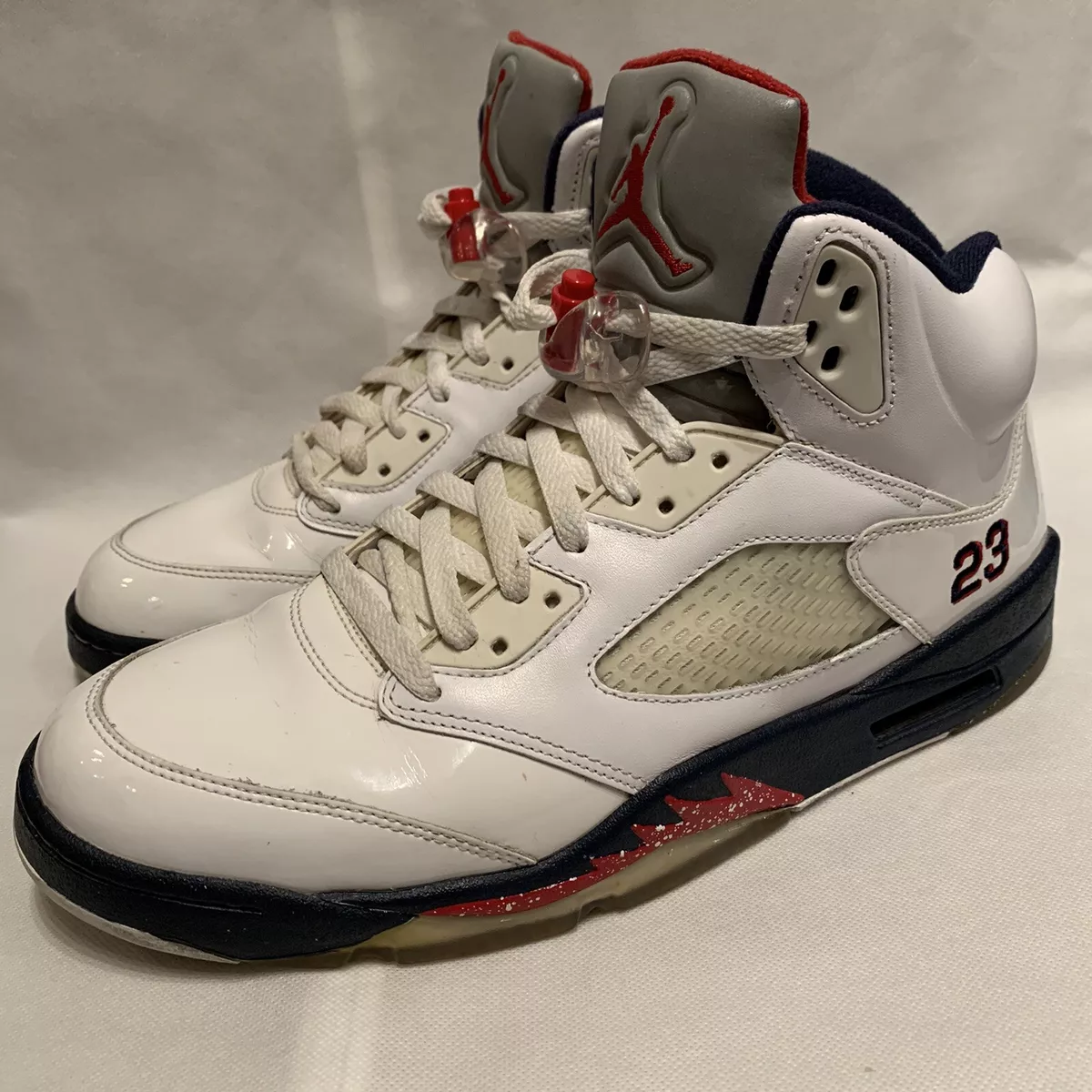 Jordan Retro V 5 Fire Red White Blue Independance Day 136027 103