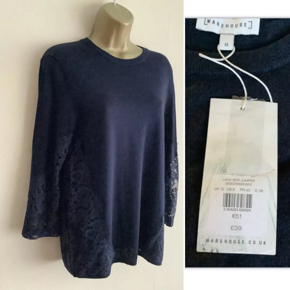Warehouse navy best sale jumper