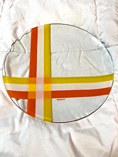 Georges Briard  round plate Glass MCM Signed Cabana Orange  Sloped 11.5” RARE