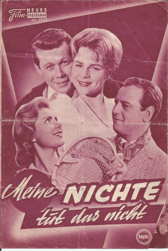 Meine Nichte tut das nicht     Kino Neues Film Programm 1960 AUSTRIA