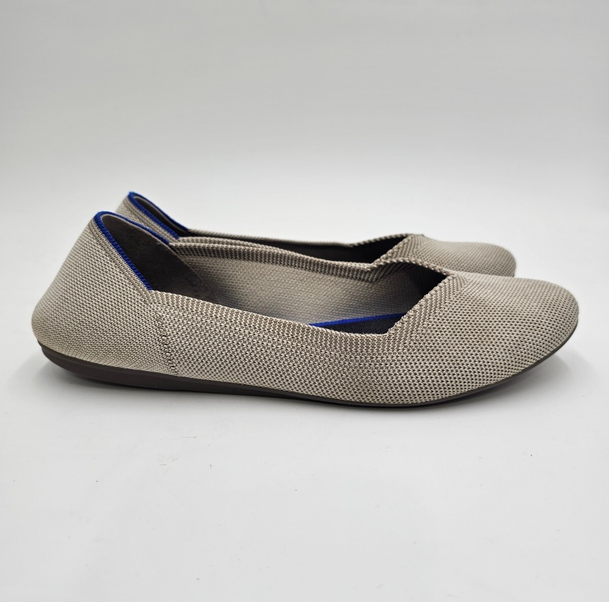 Rothy's The Flat Beige Flax Birdseye Ballet Flats Shoes Womens Size US