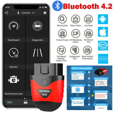 AUTOPHIX 3210 Bluetooth OBD2 Scanner Battery Test Check Engine Light Diagnostic