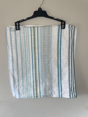 TOMMY BAHAMA HOME La Scala Breezer Cotton KING Pillow Shams White/Blue Set Of 2