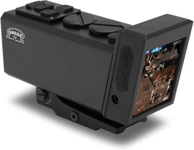 Omega II Rangefinding Sight - Black, with power bank, rain, cover, And Bow Mount
