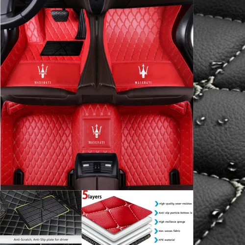 For Maserati Ghibli Gran Turismo Quattroporte Car Floor Mats Waterproof Custom - Imagen 16 de 35