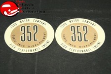 60 61 62 Ford Galaxie Xl 500 352 High Performance Valve Cover Decals Pair 60 61 62 Ford Galaxie Xl 500 352 High Performance Valve Cover Decals Pair