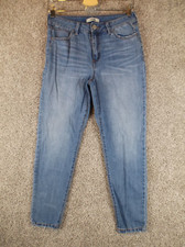 Refuge Womens Slim Skinny Jeans Blue Stretch Medium Wash Cotton Blend Denim 4