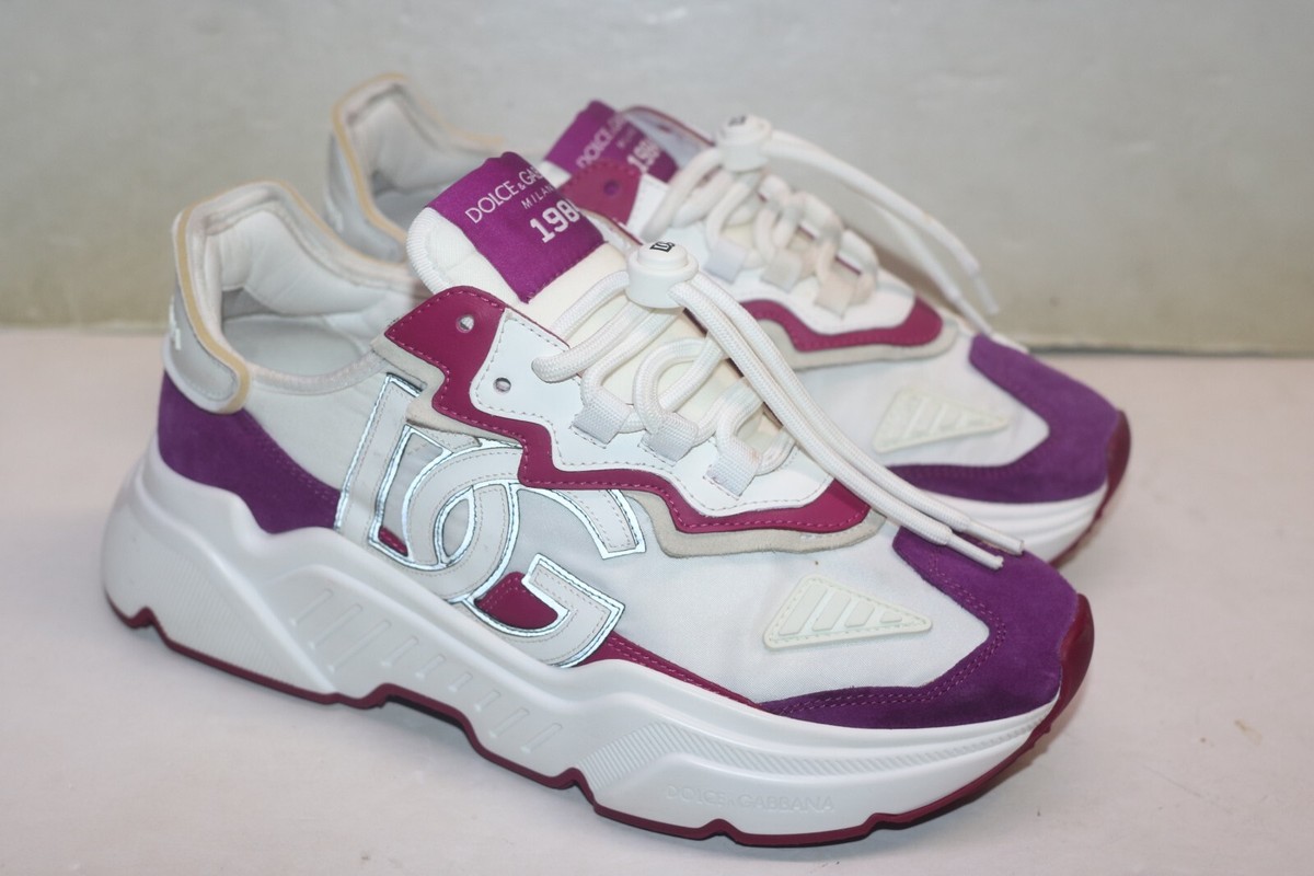 【D&G】DOLCE&GABBANA Daymaster スニーカー Dolce & Gabbana Purple and White DG Logo 1984 Daymaster