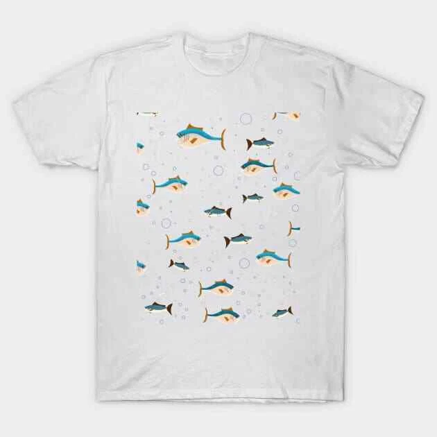 Vintage fishing pattern. Made in Australia T-Shirt