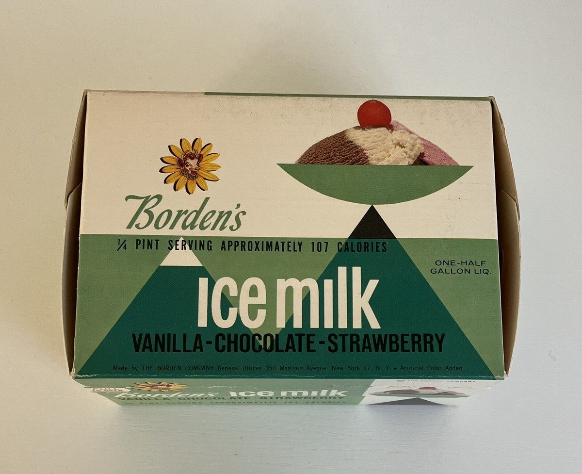 Vintage Elsie Borden's Half Gallon Vanilla Ice Cream Carton
