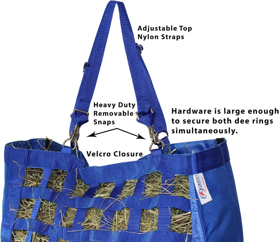 Front  Slow Feeder Horse Hay Bag Super Tough Bottom with 6 Month