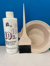 Super Star 10 Volume Cream Developer 8oz, Brush & Bowl New