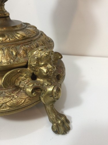 Pair of French Bronze Brass Candlesticks Holders, 16" Tall x 7" Widest - Picture 11 of 12