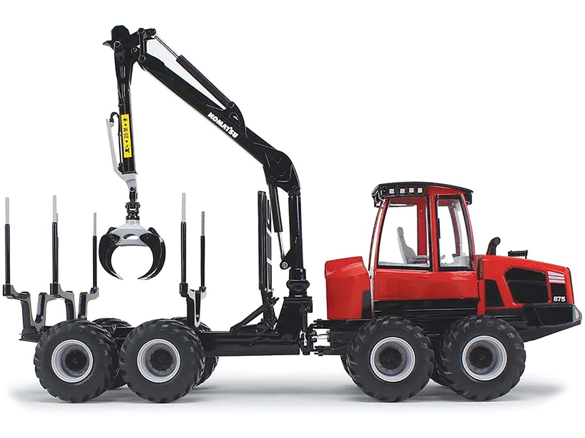 First Gear Komatsu 875.1 Forwarder Red & Black 1/32 Diecast Model
