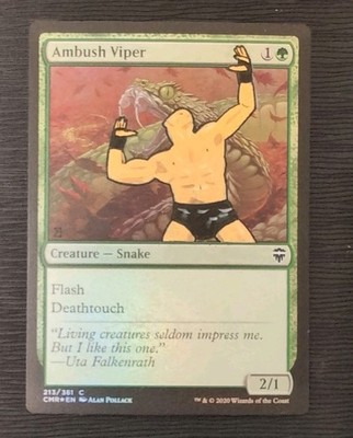Ambush Viper FOIL | Altered Art Hand-painted | Randy Orton | MTG