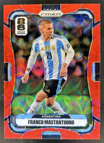 2026 Panini Prizm World Cup Franco Mastantuono Choice Red #/85 Argentina