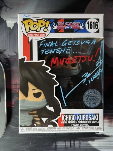 Funko Pop! Animation Bleach Ichigo Kurosaki #1616 Special Edition signed English