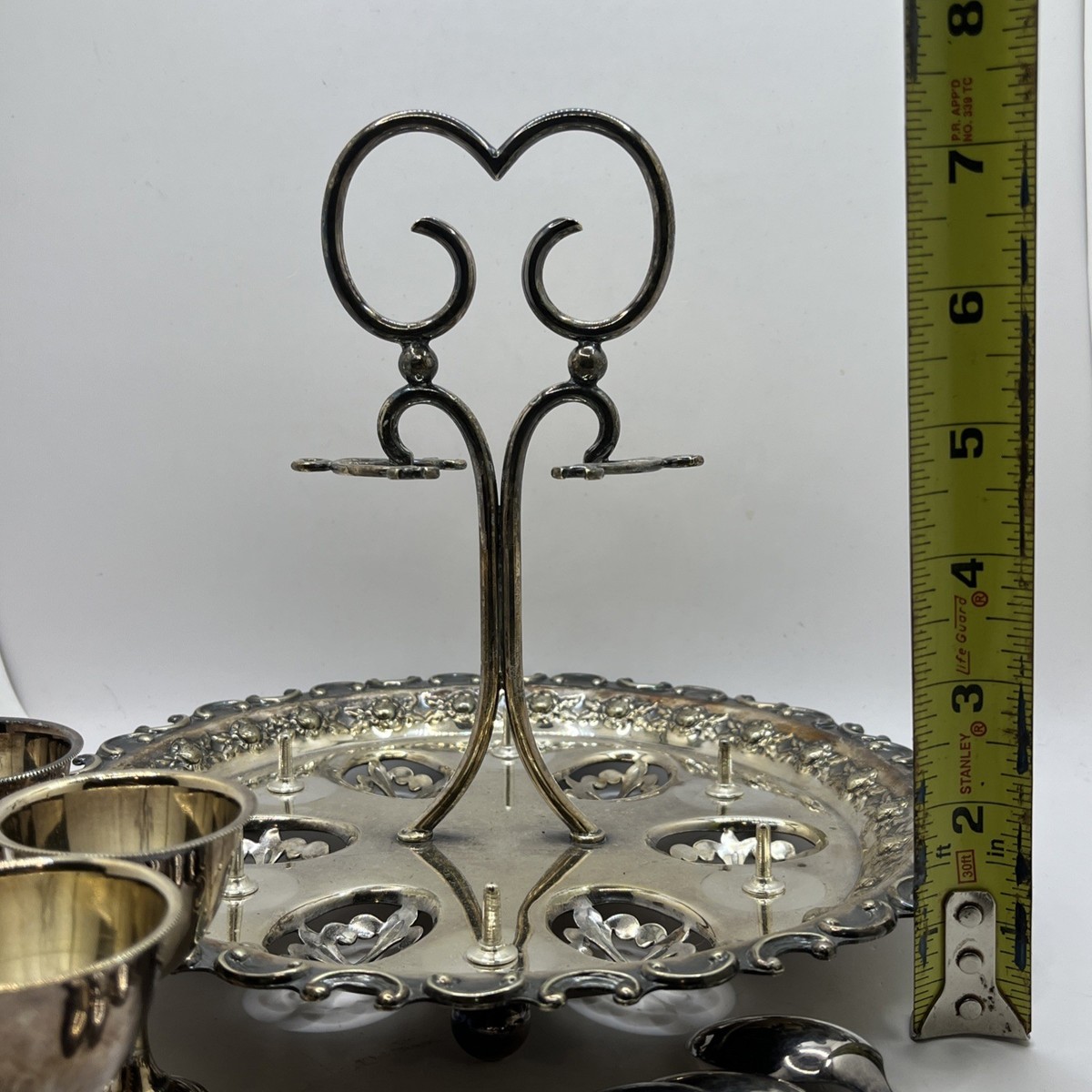 【Thomas Wilkinson & Sons】 エッグセット エッグカップ Vtg Antique 1900s Silver Plated EPNS Sheffield England 6 Egg