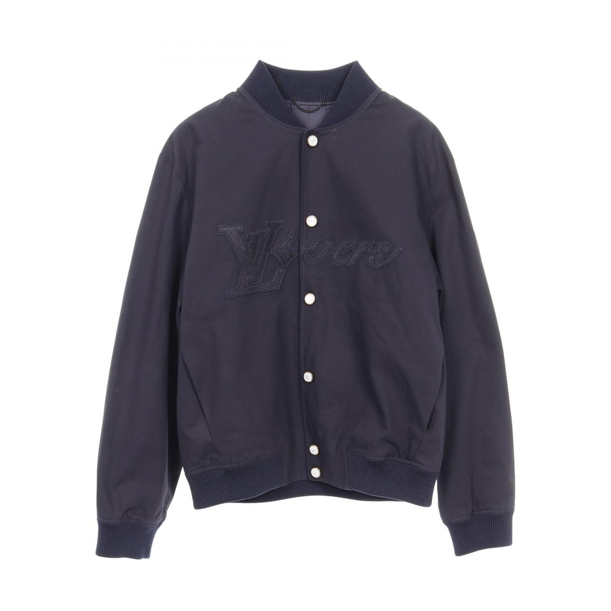 LOUIS VUITTON コットンジャケット 34サイズ LOUIS VUITTON Embroidered Jacket Blouson Cotton Navy Size 50 Used