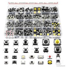 Tactile Push Button Switch Assortment Kit 260Pcs 26 Values 2 3 4 Pin Micro