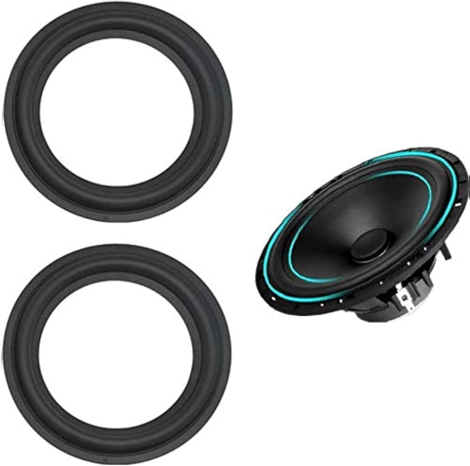 6.5" Speaker Surround Kit Rubber Woofer Edge Replacement DIY Audio Repair US