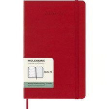 Moleskine, Moleskine Scarlet Red Large Hard Cover 18-Month 2027 Weekly Planner