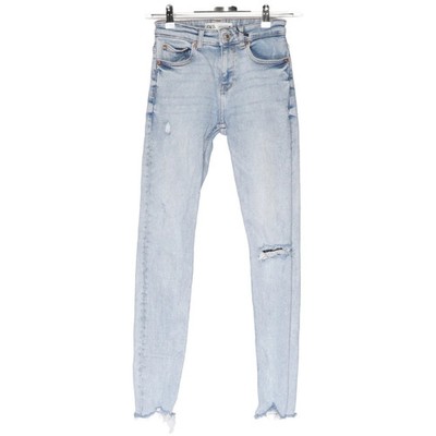 Zara, Jeans, Größe: 34, Blau, Einfarbig, Denim, Damen #RBJ