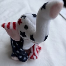 TY Vintage Beanie Baby NWT Righty 2000 USA American Elephant