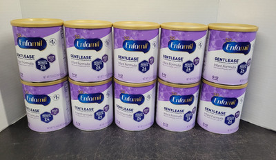 NEW Lot of  10 Cans Enfamil GENTLEASE 12.4 oz Milk Based Formula Exp 10/27