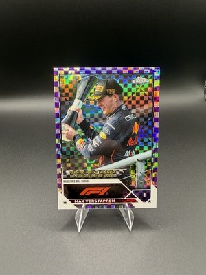 Topps 2023 Chrome Formula 1 Max Verstappen #162 Purple Checker X-Fractor /199