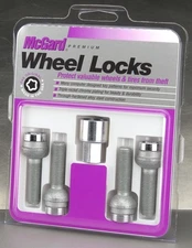 McGard 28174 Radius Seat 14x1.5 Locking Lug Bolt 27mm Shank 17mm Hex