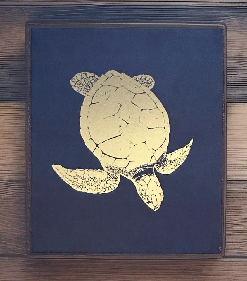 Place & Time Decorative Large Storage Box Paper Covered With Sea Turtle Blue - Image 3 of 4