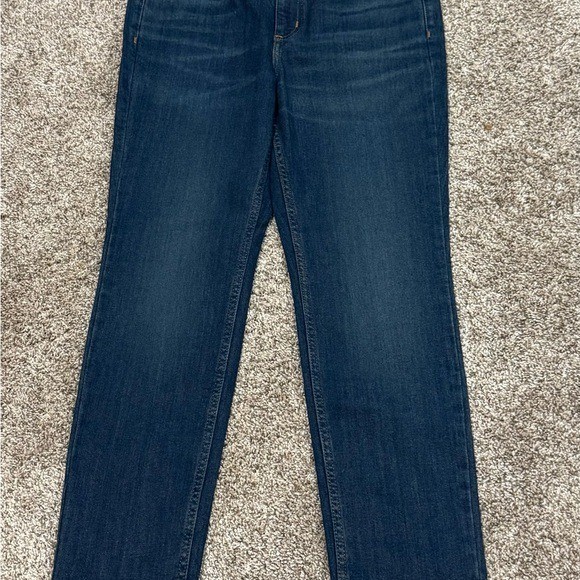 NWT Carhartt Womens Dark Blue Slim Fit Rugged Flex Straight Leg Jeans 12S Petite