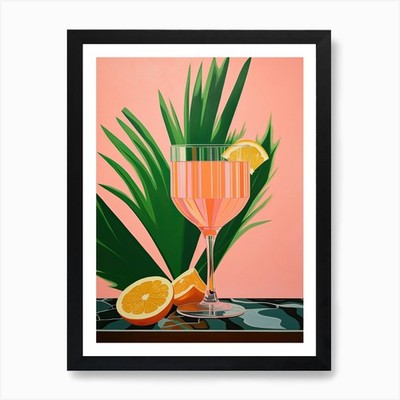 Cocktail Poster, Aperol, Alkohol Po Framed Wall Art Poster Canvas Print Picture