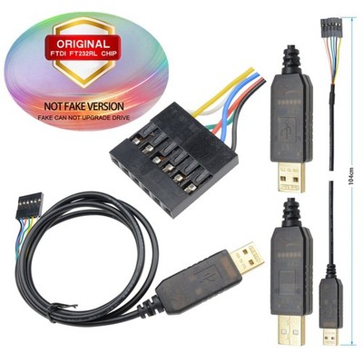 Original 6PIN FTDI FT232RL USB to TTL RS232 Serial Adapter Cable for Arduino AVR