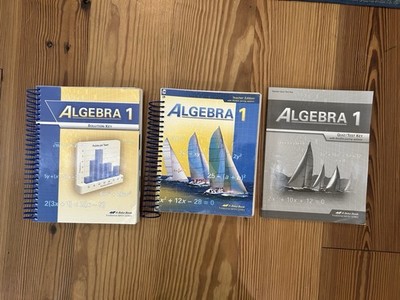 Abeka Algebra 1 Teacher Set (3 Books) - Solution Key, Teacher Edition, Tests